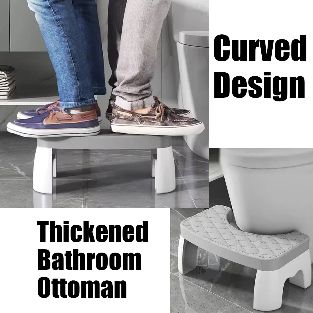 

Toilet Potty Stool Plastic Portable Poop Foot Stool For Adults Removable Non-slip Footstool Crouching Bathroom Accessories