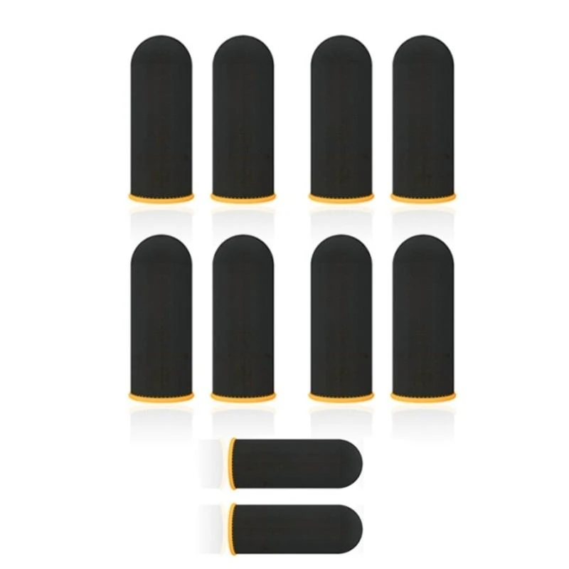 10 pçs jogo móvel luvas de ponta do dedo para pubg gamer sweatproof anti-deslizamento tela de toque manga de dedo respirável capa de dedo de jogo