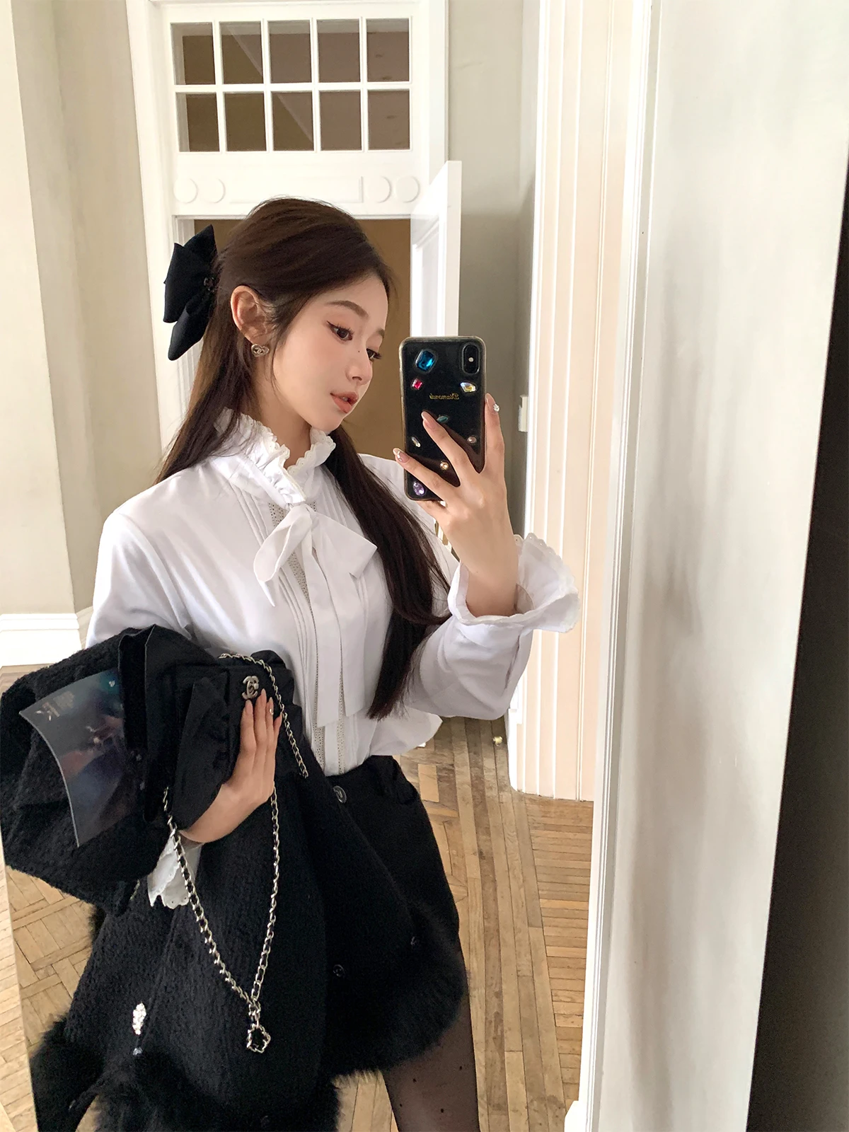 

Винтажная женская блузка в средневековом стиле с рюшами и завязками на талии, свободного кроя, из полиэстера, весна 2023