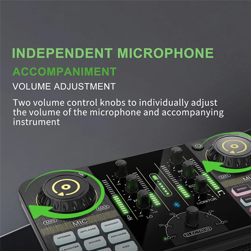 Professional Audio Mixer Podcast Microphone Sound Card Kit For Smartphone Laptop Computer Vlog Recording Live Streaming