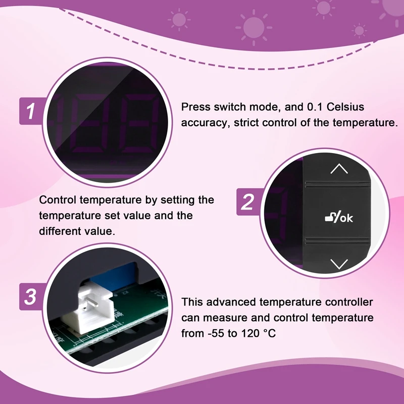 STC-3000 110V-220V 30A Press Digital Temperature Controller Thermostat With Sensor Controlling Tool