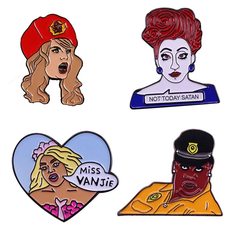 EUROPE Films And Television Periphery Enamel Lapel Pin Drag Queen Collect Badge Jewelry Adorn Backpack Hat Collar Brooches