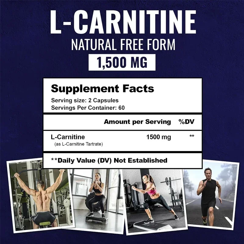 L-Carnitine Tartrate - Supports Metabolism, Fat Burner, Promotes Muscle Growth, Relieve Fatigue, Support Cardiovascular Health