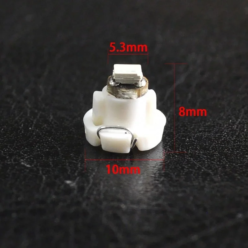 10pcs Ice Blue Neo Wedge T4.2 1SMD LED 12-14V DC Car Cluster Instrument Dash Dashboard Gauge Climate Light Bulbs Car Accessories