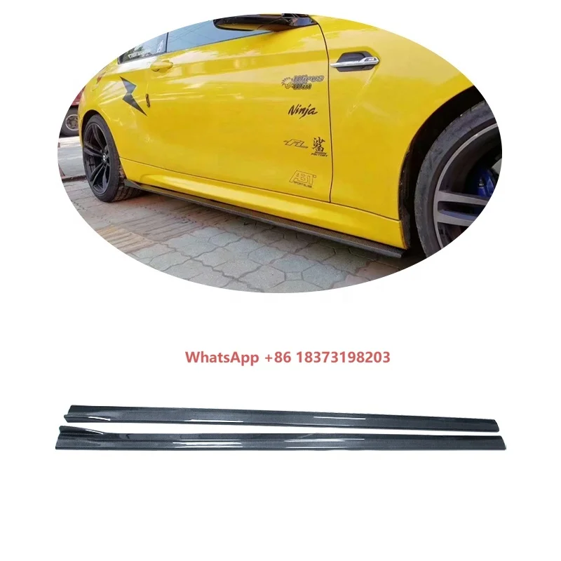 

Good Fitment 3D Style Carbon Fiber Side Skirts for F87 M2 2014-2018 M2C 2019+ Bumper Kit Side Skirt