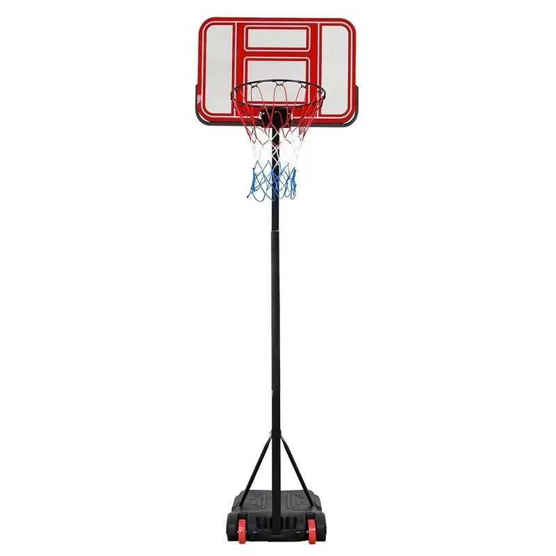 Portable Movable Basketball Stand Steel Frame Adjustable Hoop For Kids Ideal For Outdoor Court Equipment