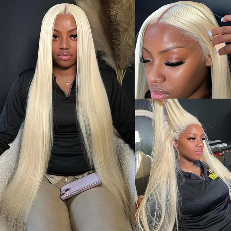 

613 HD Lace Frontal Wig 13x4 13x6 Lace Transparent Honey Blonde Brazilian Straight Lace Front Human Hair Wigs 200% for Women