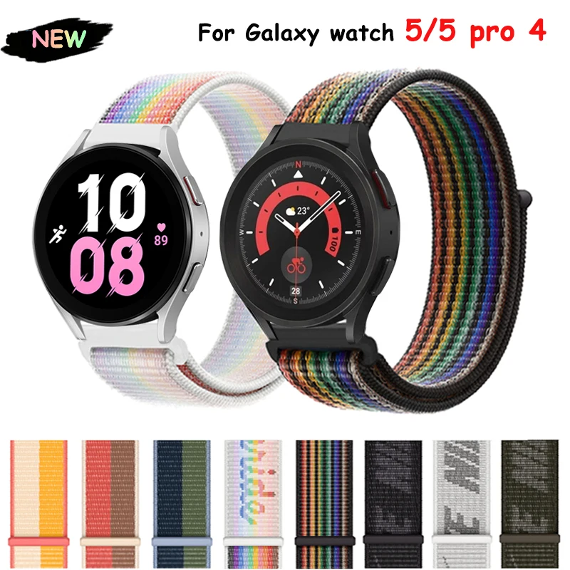 20mm Nylon Band For Samsung Galaxy Watch 5/pro 45mm 44mm/active 2/22 bracelet huawei gt 2/3 galaxy watch 4/Classic 46mm 40 strap