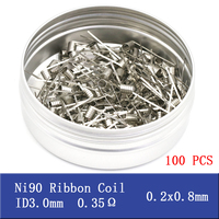 100 x Ni90 Ribbon Coil 0.35 Ohm