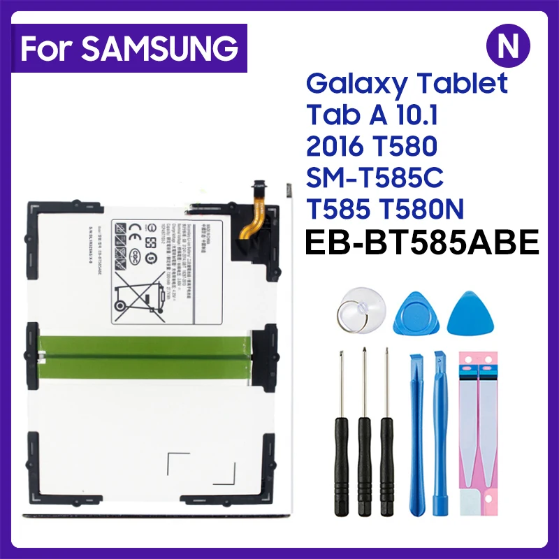 Replacement For Samsung Battery For Galaxy Tab A 10.1 2016 T585C BT580 SM-T585 EB-BT585ABE EB-BT585ABA 7300mAh