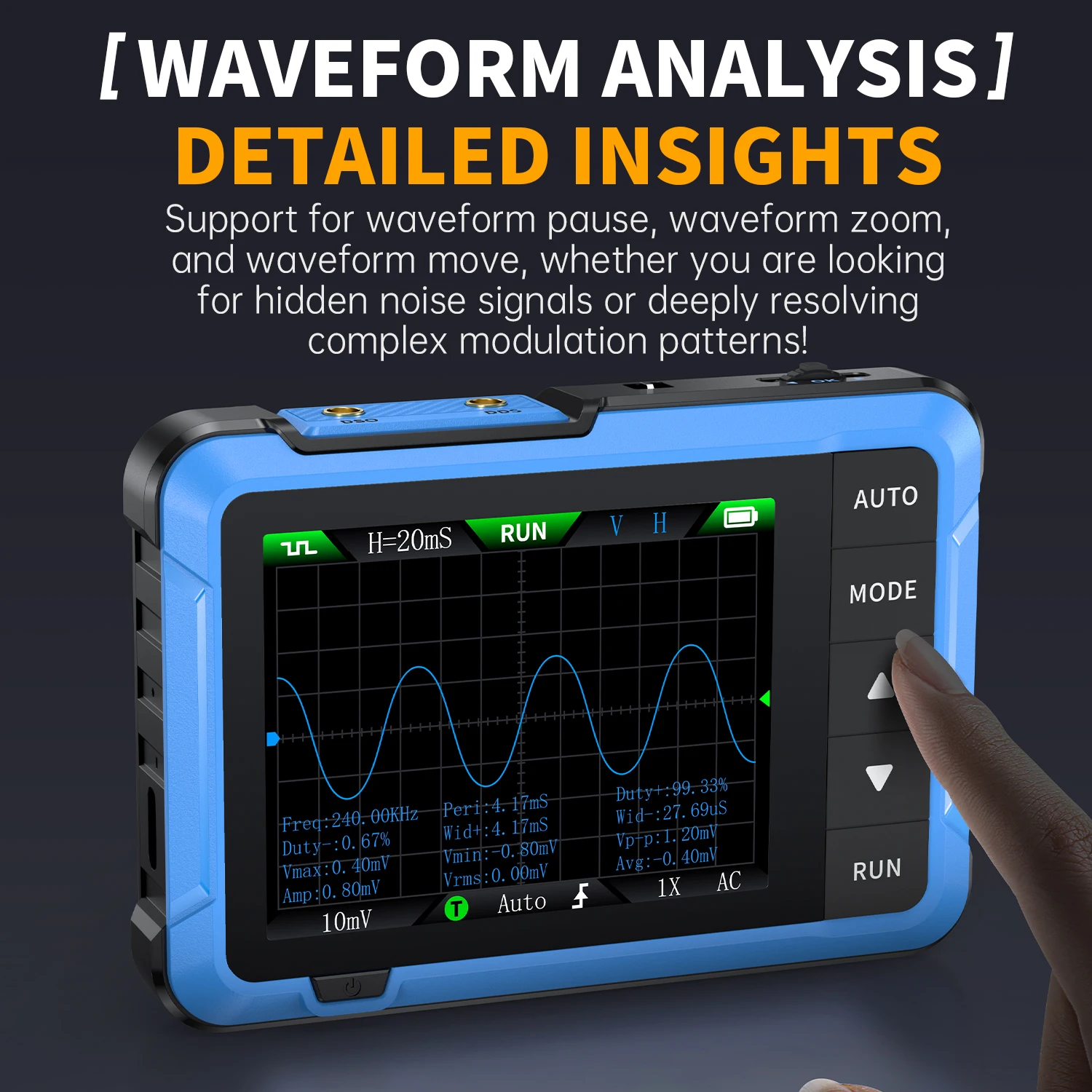 FNIRSI New DSO510 DSO152 DSO153 Mini Handheld Digital 2 IN 1 Oscilloscope Portable 48MS/s 10MHz Bandwidth Electronic Repair Tool