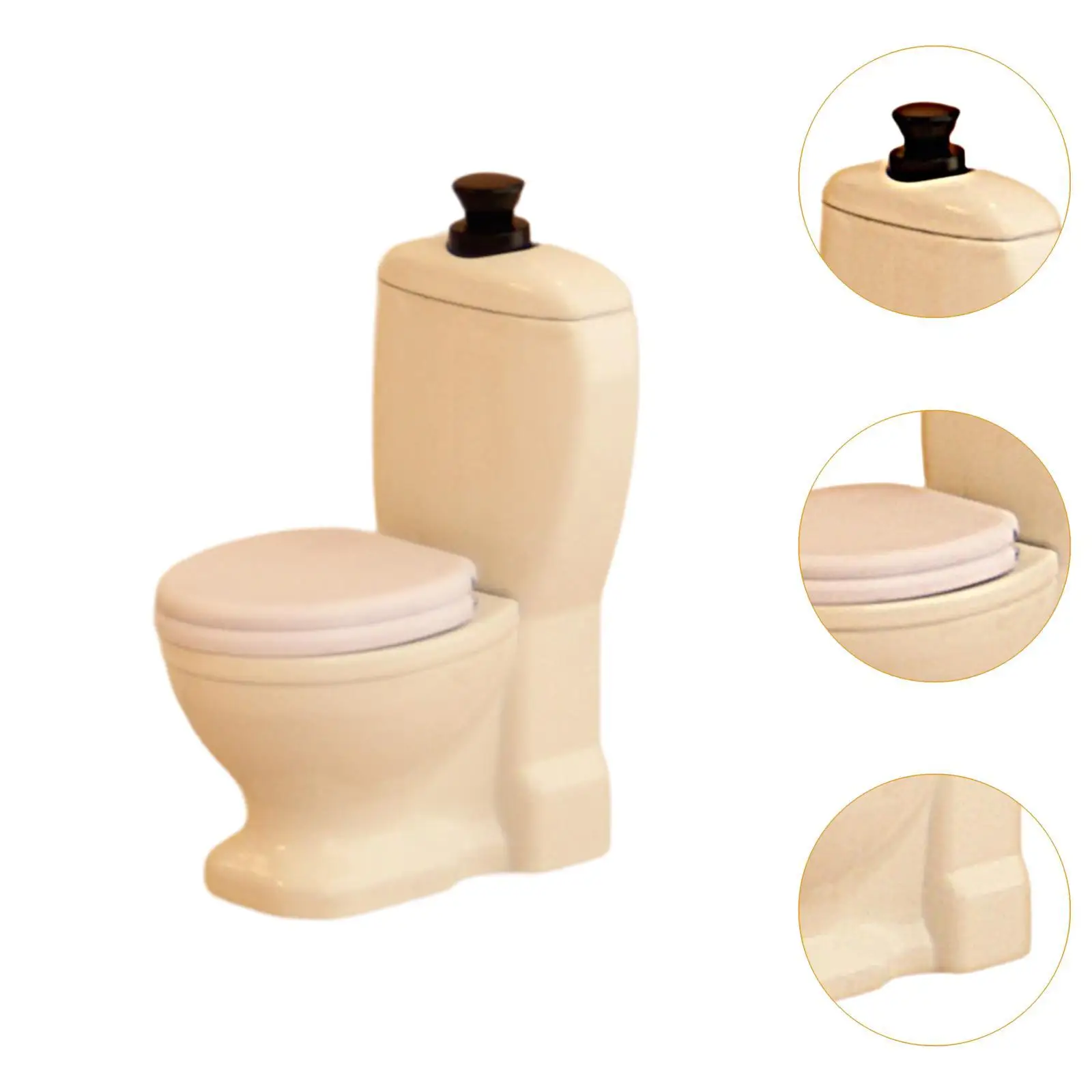 Miniatur Toilette 1/12 Puppenhaus Zubehör Realistisches Modell Mini Spielzeug