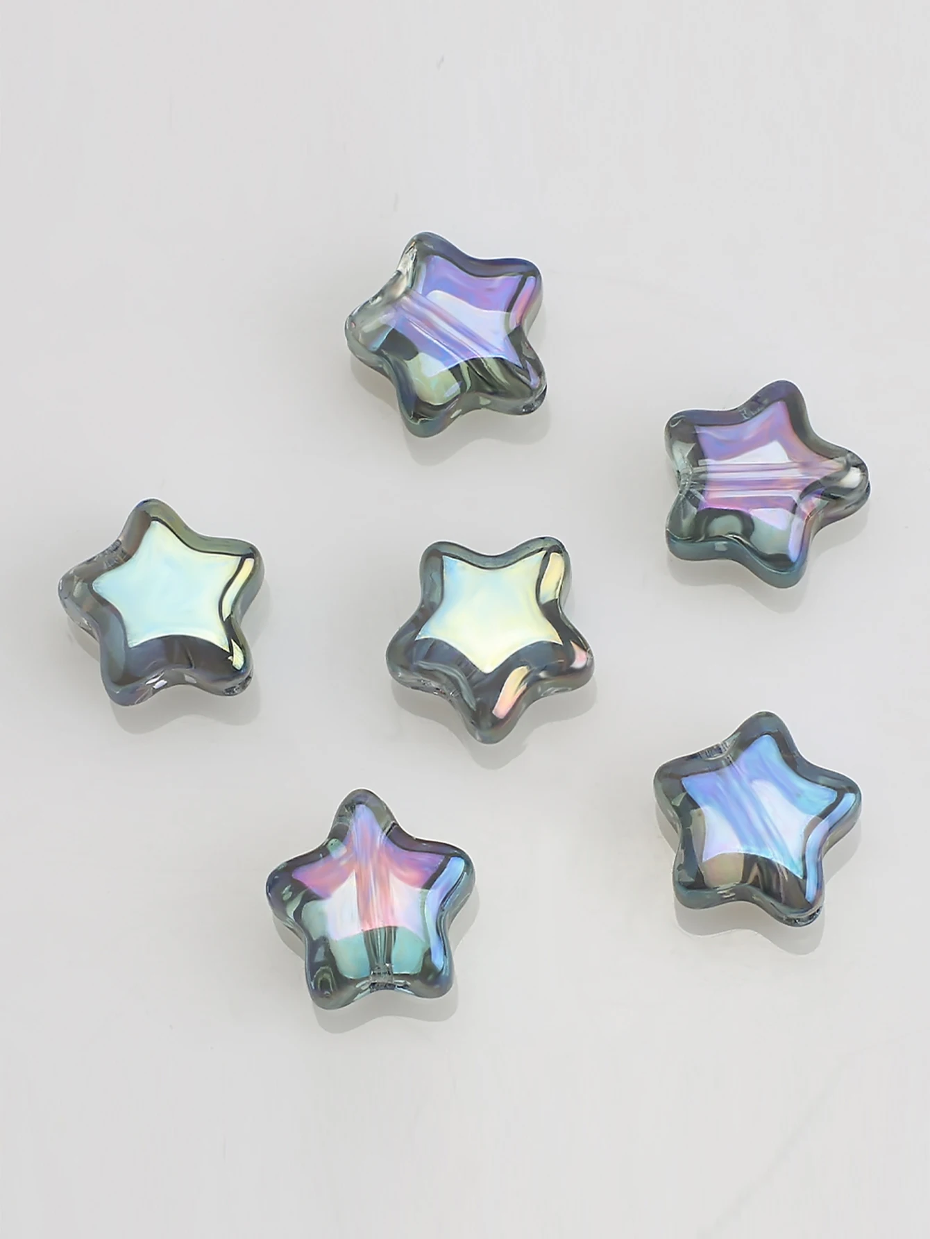 50 stks/partij Crystal Star Pendats 8mm Facet Glas Losse Kralen Handgemaakt Voor Sieraden DIY Maken Accessoires Groothandel In Bulk