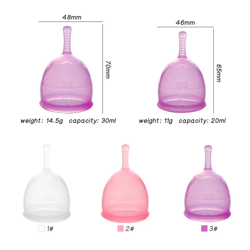 Health Care Transparent Silicone Menstrual Cup MedicalSilicone Menstrual Cup Woman Menstruation Care Vaginal Menstrual Collector