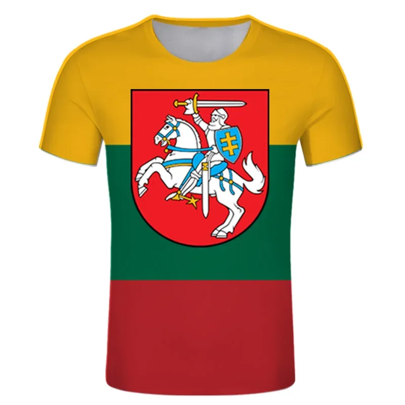 Lithuania Custom DIY Tshirts Lietva Nation Flag Lover Tee Shirt Customize LIETUVA LT Country Team parent-child Men Clothing