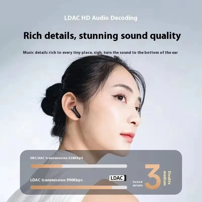 Soundpeats Air5 Lite سماعة بلوتوث للحد من الضوضاء نصف داخل الأذن نمط ملف ديناميكي سماعة الموسيقى مع ميكروفون مخصص