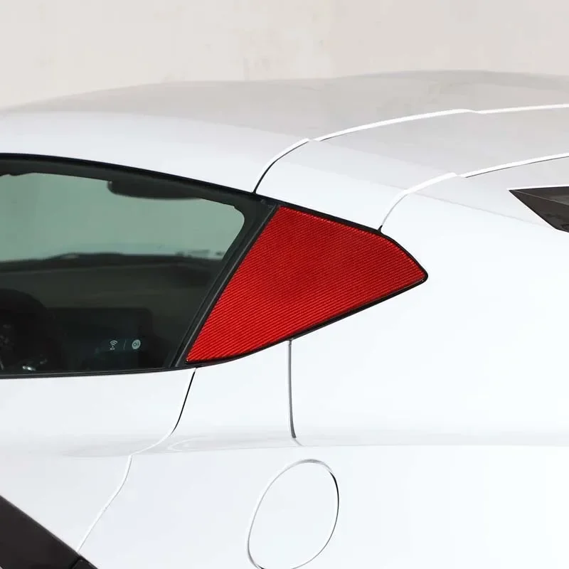 Carbon Fiber Car Rear Window Triangle Decorative Trim Sunshade Kit Accessories Part For Chevrolet Corvette C8 Z51 Z06 2020-2023