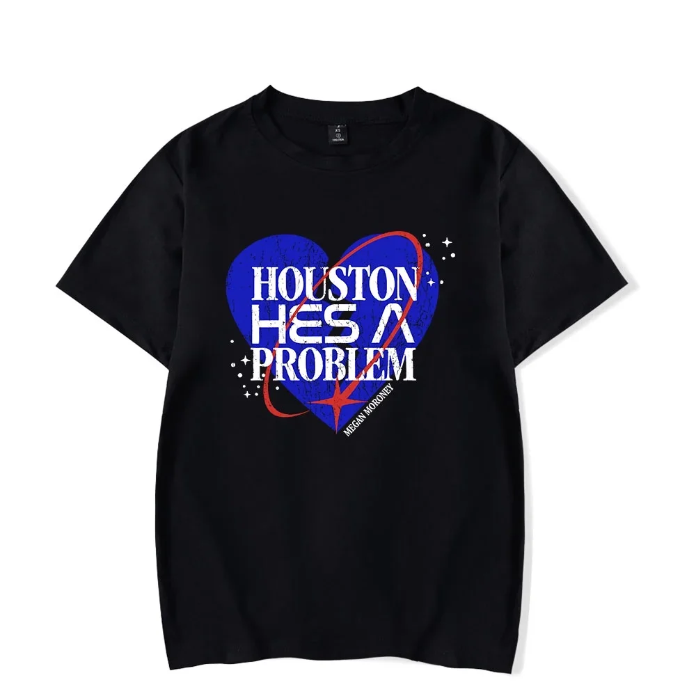 Megan Moroney Merch Houston He's A Problem T-Shirt Casual Short Sleeve Summer T-shirts Top