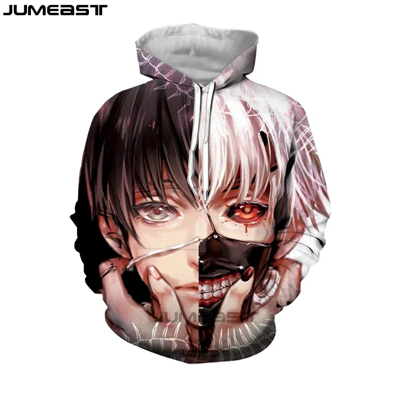 

Jumeast Men Women 3D Sweatshirt Anime Tokyo Ghoul Oversized Coat Streetwear Harajuku Casual Pullover Funny Spring Autumn Hoodies