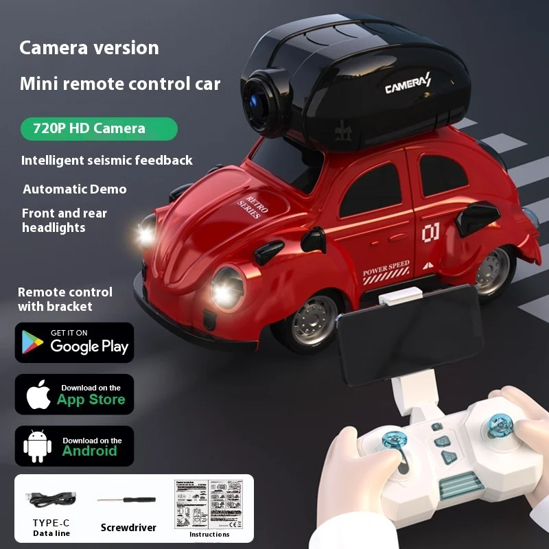 Rc Mini Afstandsbediening Racewagen Drift Real Time Transmissie Camera 2.4g Draadloze Afstandsbediening Auto Fpv Kinderen Rc speelgoed Gift