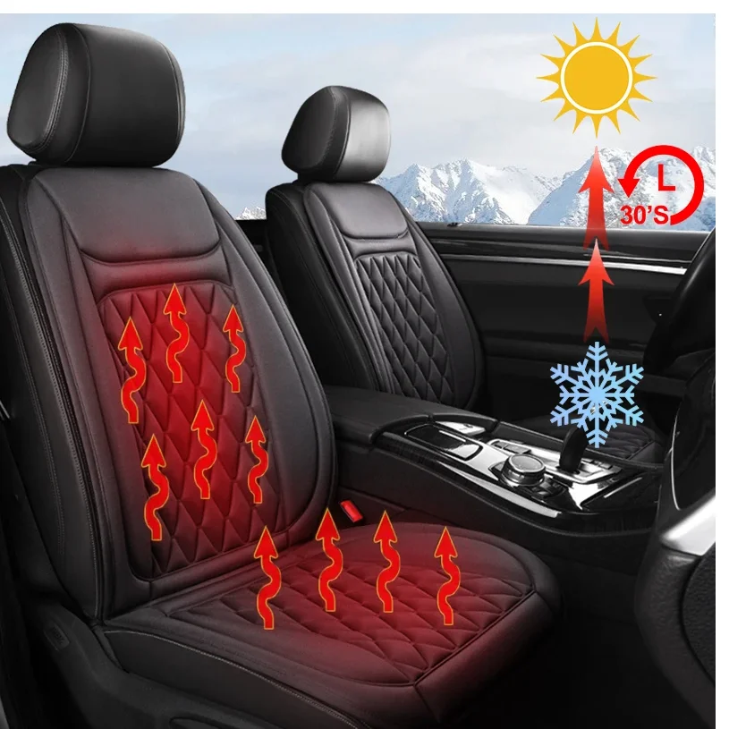 

12-24v Heated Car Seat Cover 30' Fast Car Seat Heater Cloth/Flannel Heated Car Seat Protector 25W Seat Heating Cover Car Seat