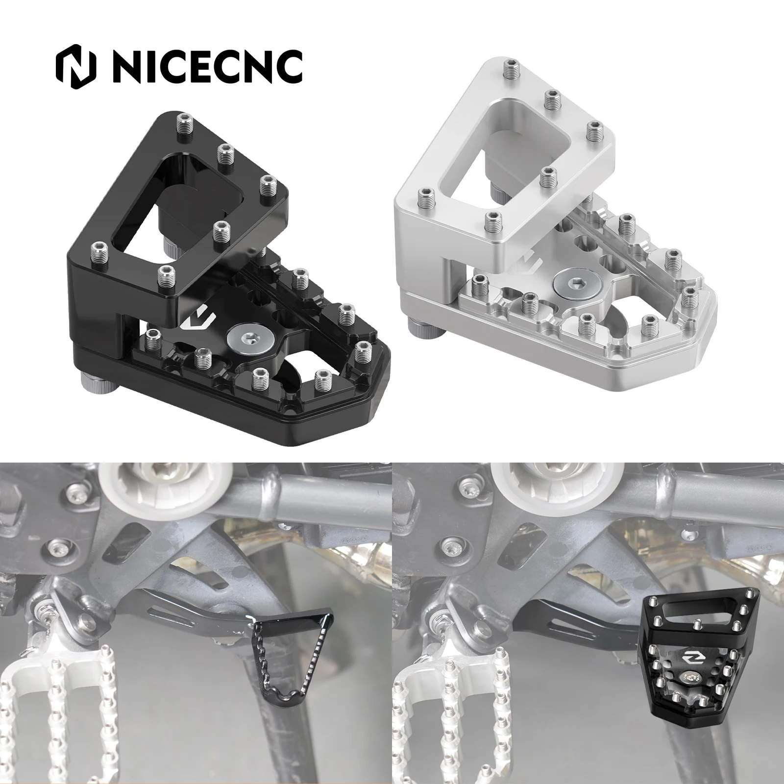 

NICECNC Motorcycle Dual Control Brake Pedal Lever Tip Extension for BMW R1250GS R1250 GS 2018 2019 2020 2021 2022 2023