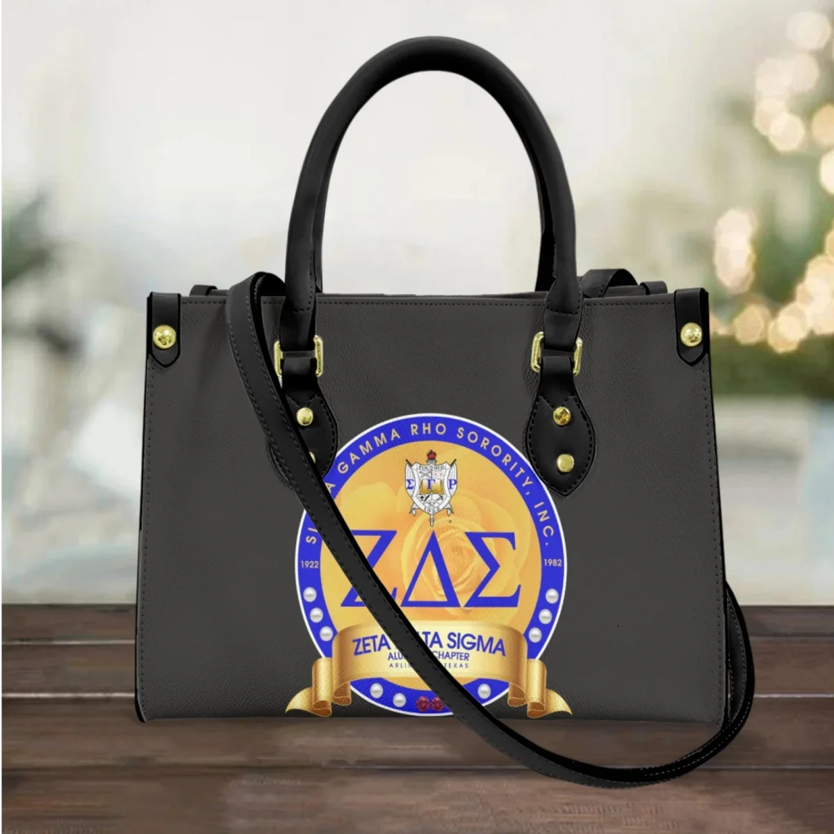 Sigma Gamma Rho Pattern Girls Hand Bags Pu Leather Top Handle Tote Designer Shoulder Women Messenger Bag Fashion Carteras Mujer