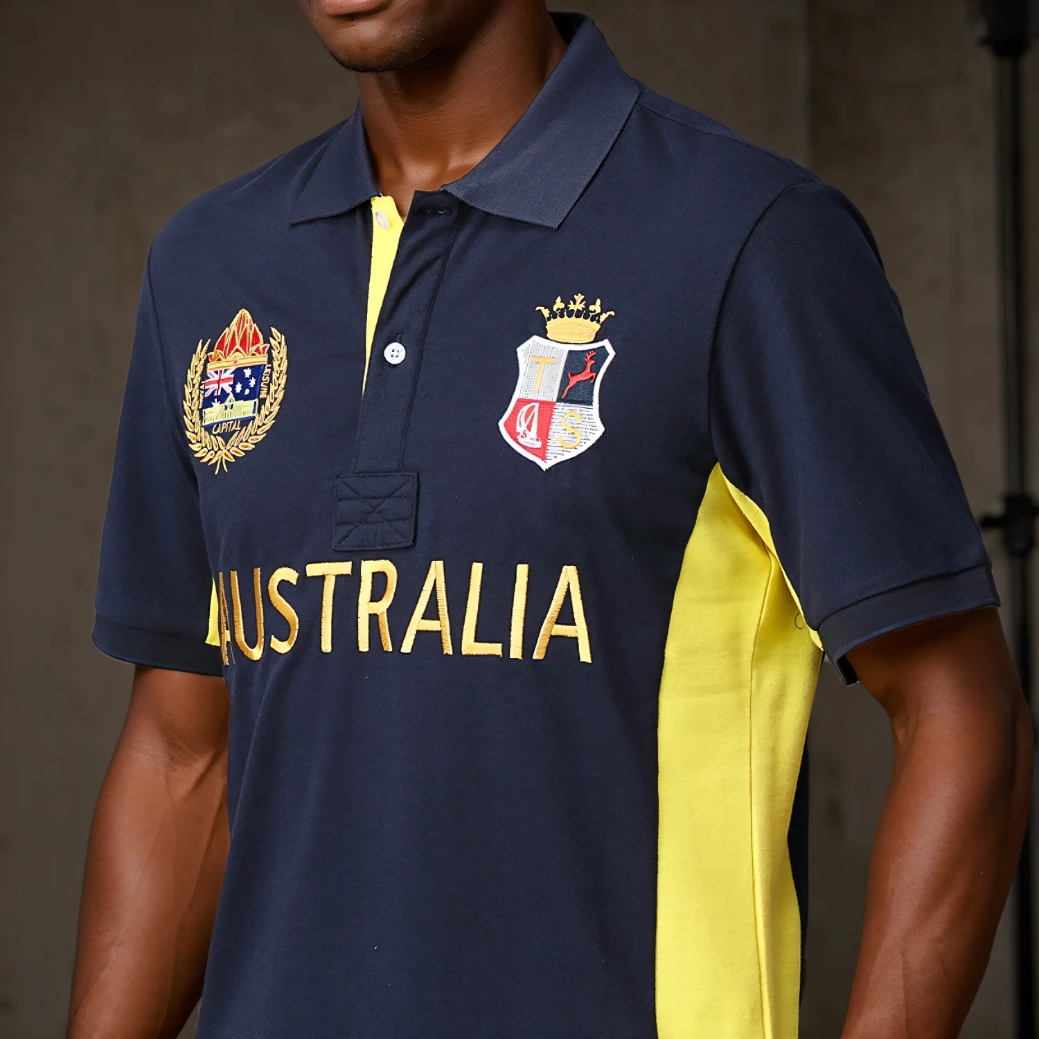 Men\'s polo shirt Australia Royal Short sleeve casual sports party cotton embroidered luxury contrast color original design