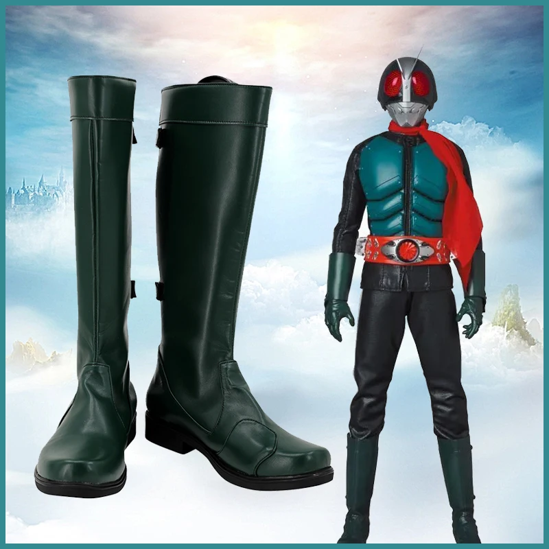 Masked Rider Cosplay Kamen Rider The First Masaya Kikawada Men Cosplay PU Boots Shoes Halloween Cosplay Prop