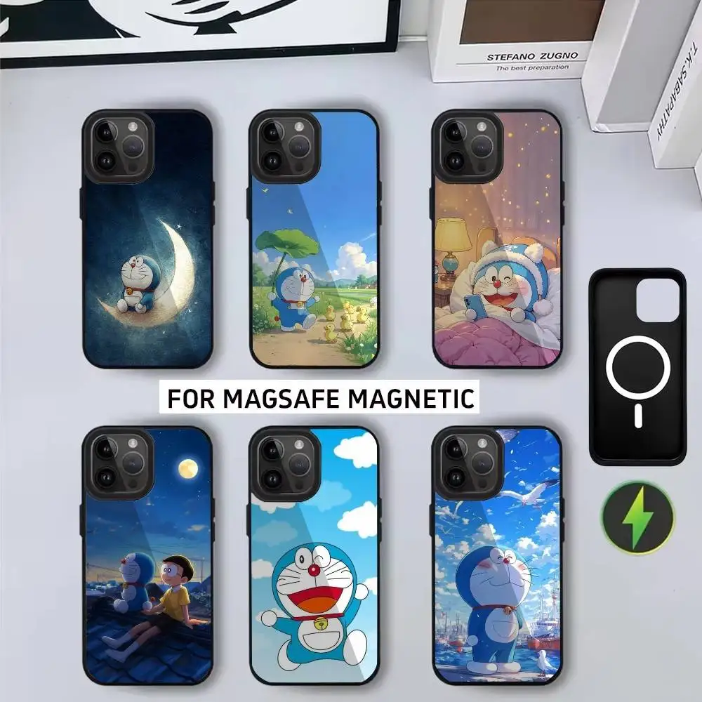 

Cute Fat Doraemon Phone Case For iPhone17,16,15,14,13,12,11 Plus,Pro Max Magnetic For Magsafe Wireless Charging