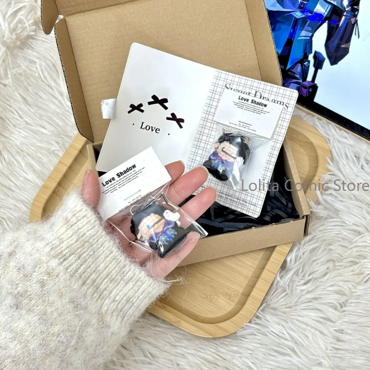 

Game VALORANT Fade Cosplay Knit Body Mini Plush Stuffed Plushie Bag Pendant Cute Figure Keychain Birthday Gift Chain