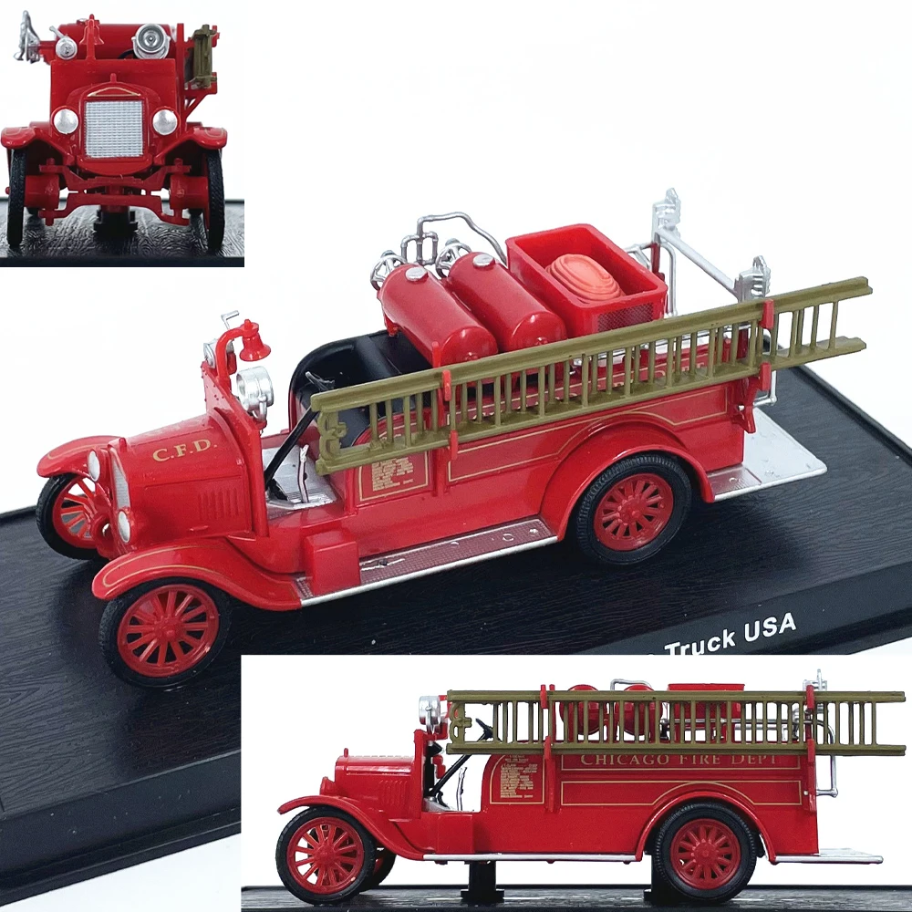 Коллекционная модель пожарной машины Ford Model T 1926 года, масштаб 1:72, литая из сплава, 2024 год, сувенир, подарок, украшение для витрины
