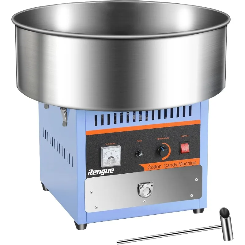 1000W Electric Cotton Candy Machine, Cotton Candy Maker with Stainless Steel Bowl, Sugar Scoop, Storage Drawer, Perfect