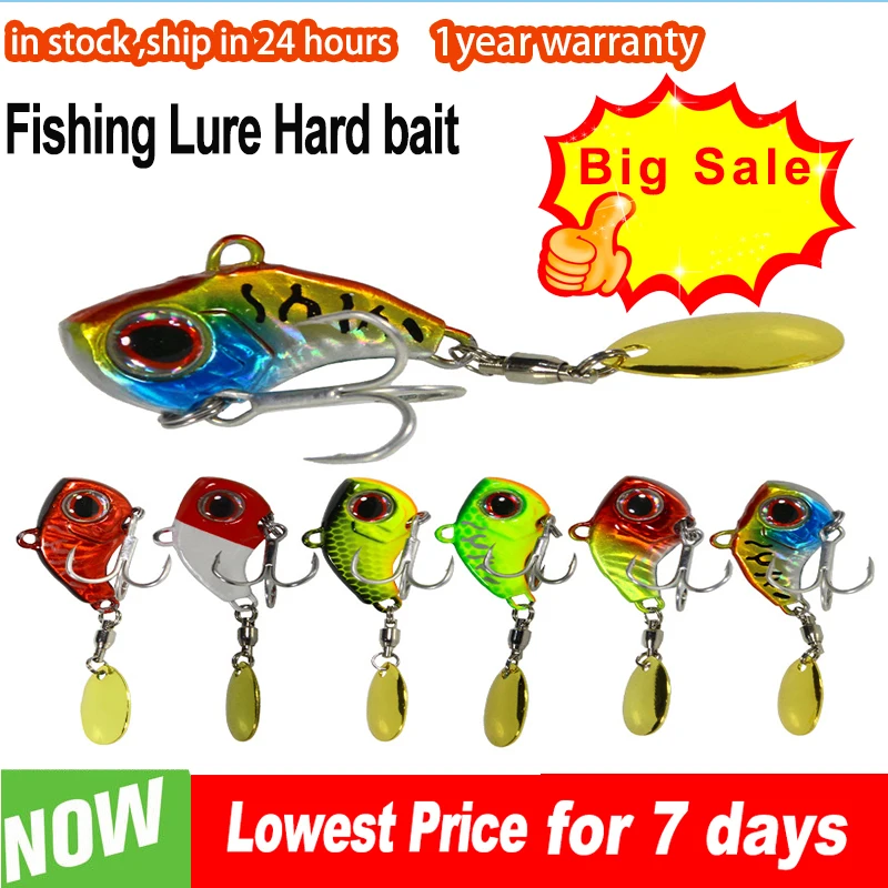 

1Pc Fishing Lures Rotating Metal VIB vibration Bait Spinner Spoon 9g 13g 16g 22g Artificial Hard Baits Lure Pesca