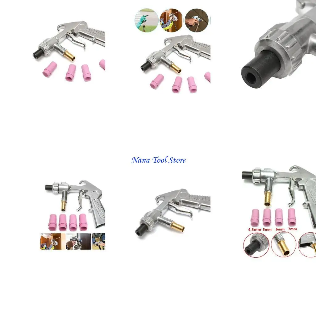 

31GJ Sandblasters Abrasive Sand Blasting Guns Sprays Guns Rust Remove with Ceramic Nozzles Adapter for Sandblast Cabinets