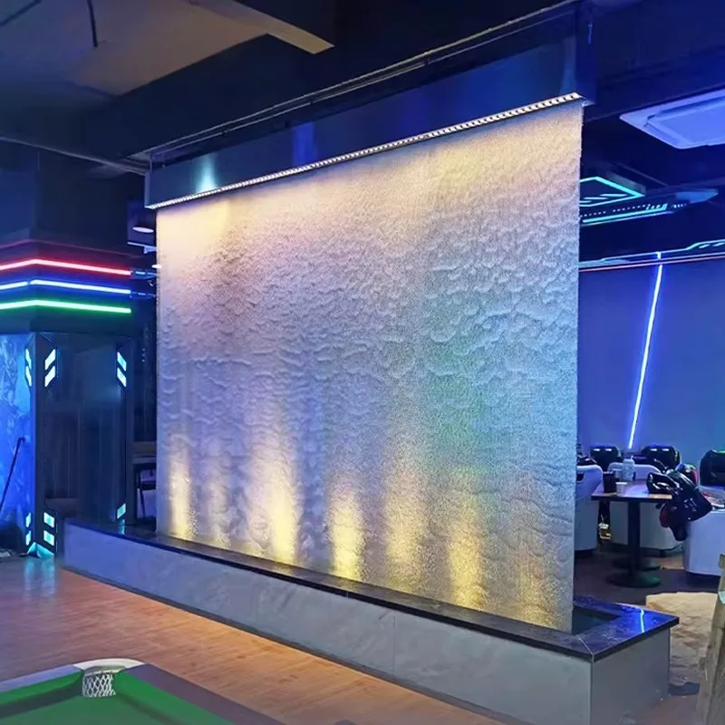 

Deposit Price Large-scale Waterfall Pool Outdoor Metal Mesh Fountain Swimming Pool Water Rain Curtain Wall