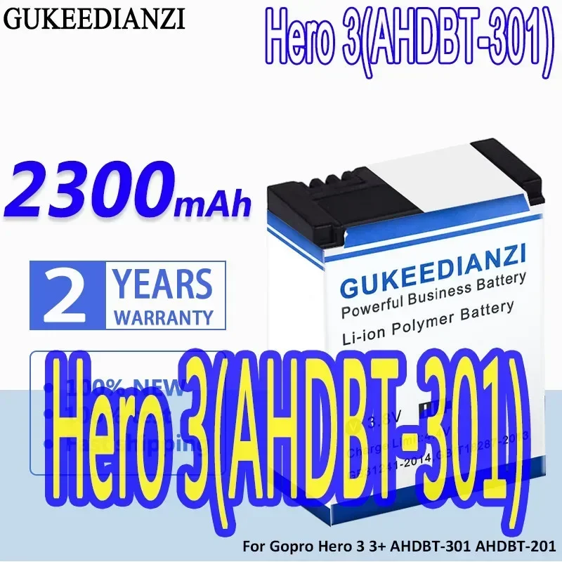 

2300mAh High Capacity Replacement Battery For GoPro AHDBT-201/301 For Gopro Hero 3 3+ AHDBT-301 AHDBT-201 Portable Battery