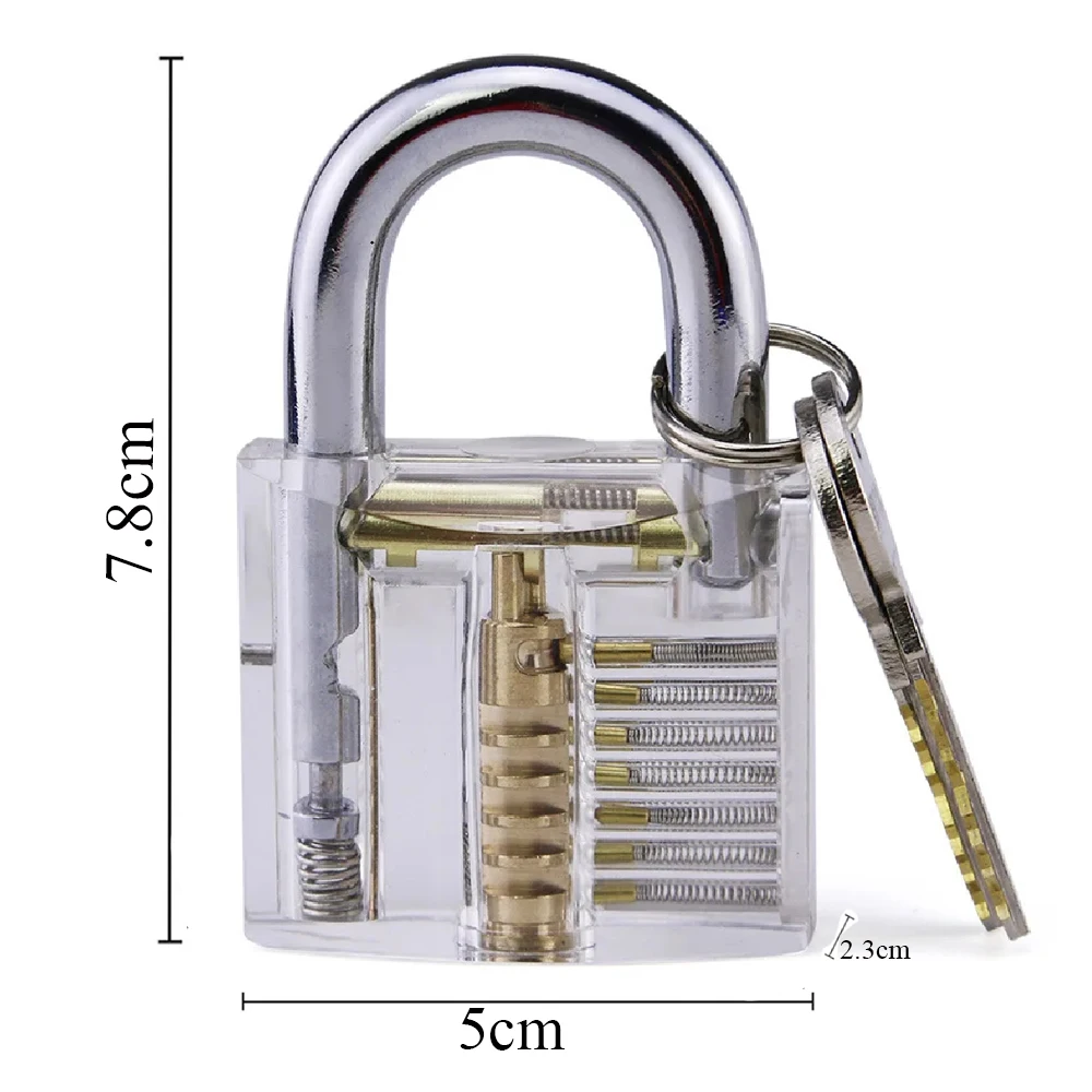 78x50mm ślusarz przezroczyste widoczne zamki Cutaway praktyka widok kłódka na narzędzia sprzęt blokada umiejętności szkoleniowe dobrej jakości