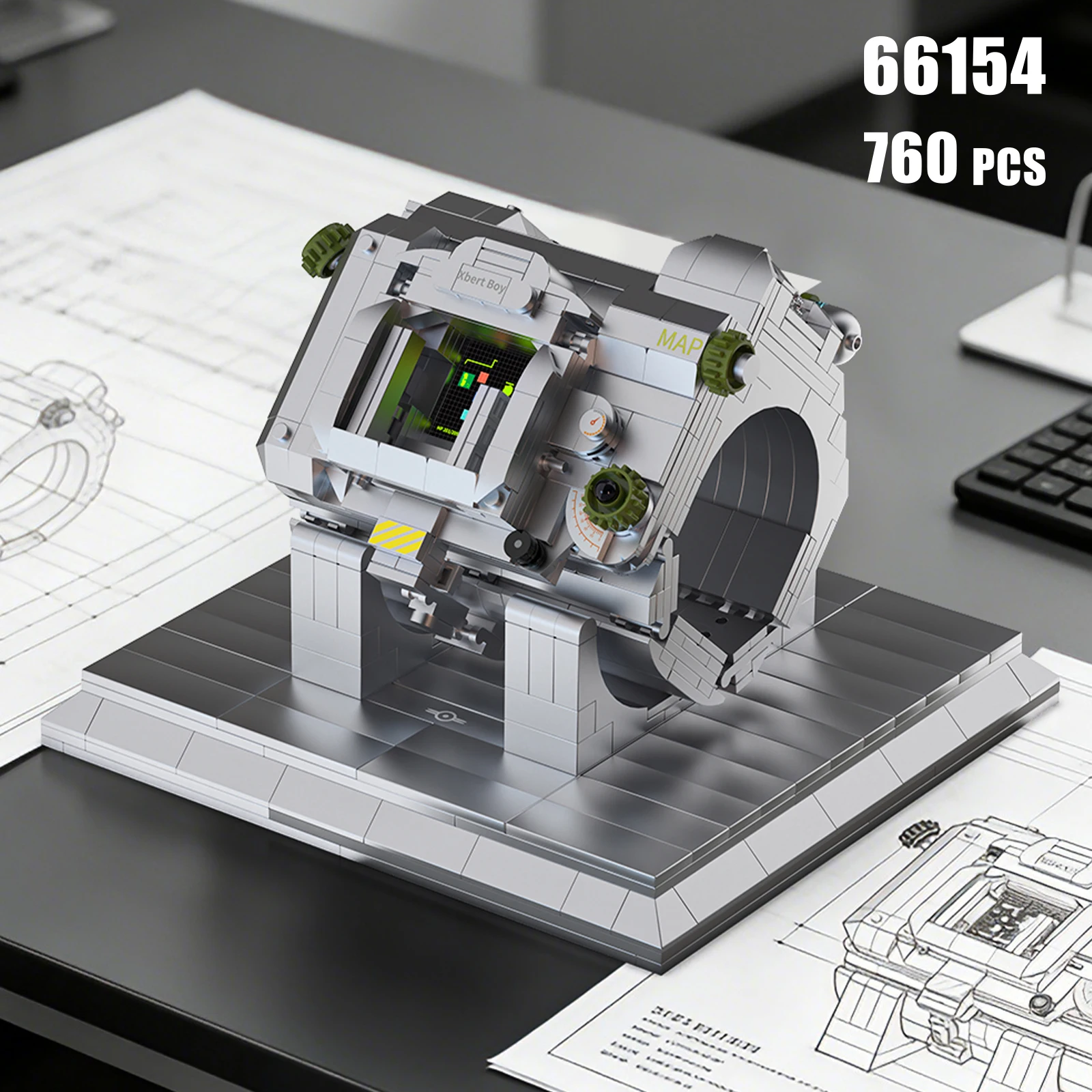 

760PCS Sci-Fi Watch Charging Stand Building Blocks Functional Desktop Holder Ornament Educational DIY Toy Holiday Gift For Adult