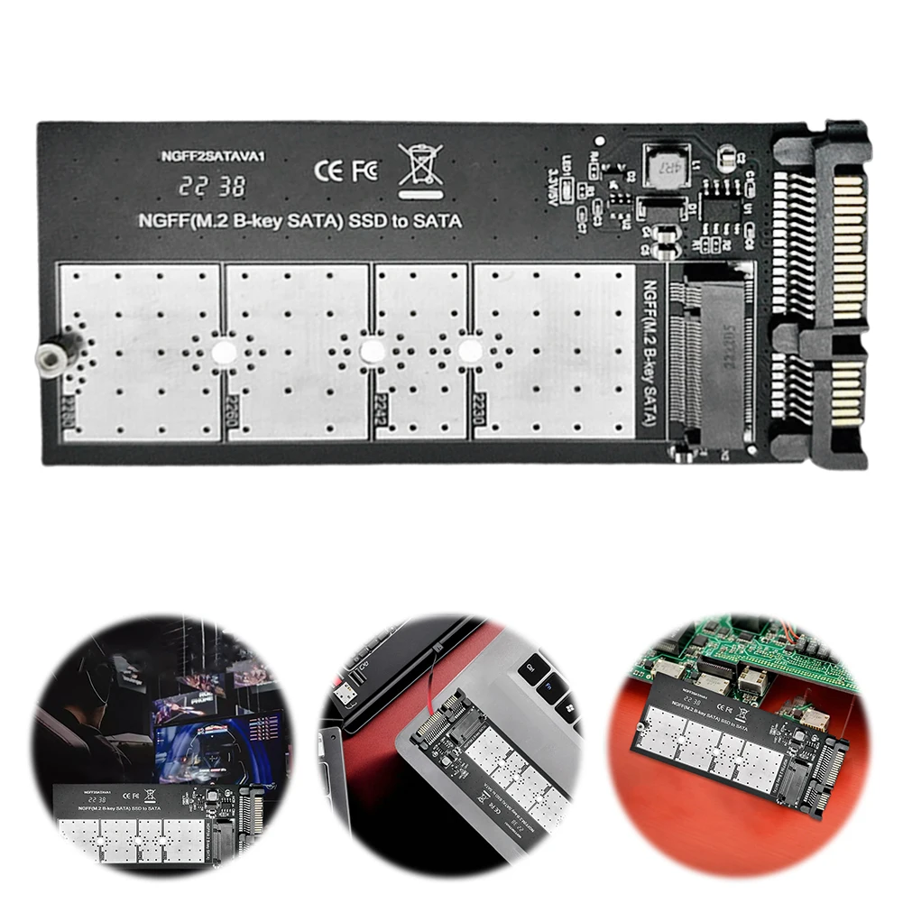 M.2 NGFF SSD To SATA 3 3.0 Adapter Card Converter B Key M.2 To SATA 3.0 2.5inch Riser Board M.2 NGFF To SATA Adapter Card