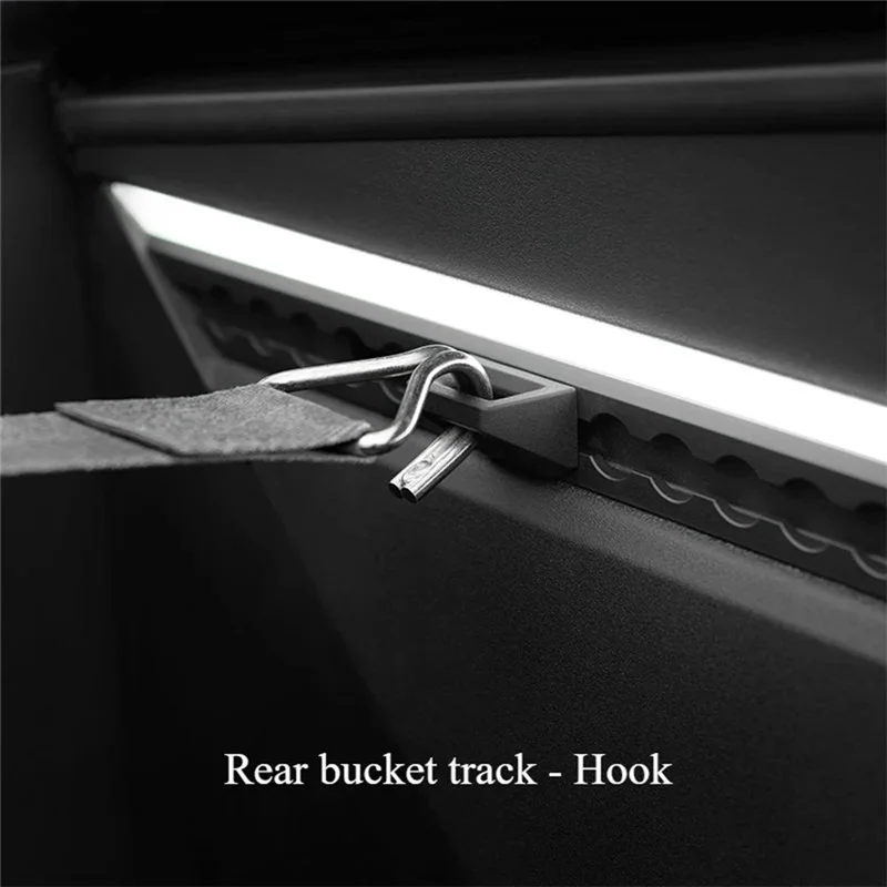 

For Tesla Cybertruck 2024 Car Track Equipment Parts 2PCS Rear Bucket Multifunctional Energy Track Hook Pair