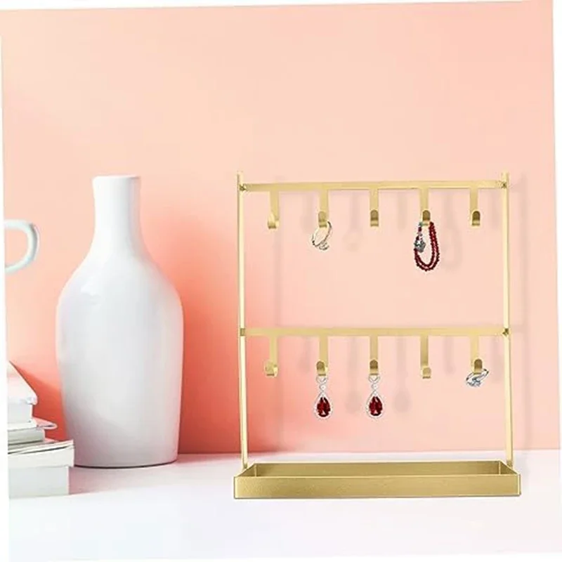 B-M Earring Display Stand Metal Jewelry Rack Jewelry Storage Rack Earring Holder Ornament Jewelry Shelf