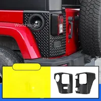 Car Accessories ABS Front Wheel Eyebrow Wrap Angle Cover Tailgate Corner Decoration Trim Sticker for Jeep JK Wrangler 2007-2017