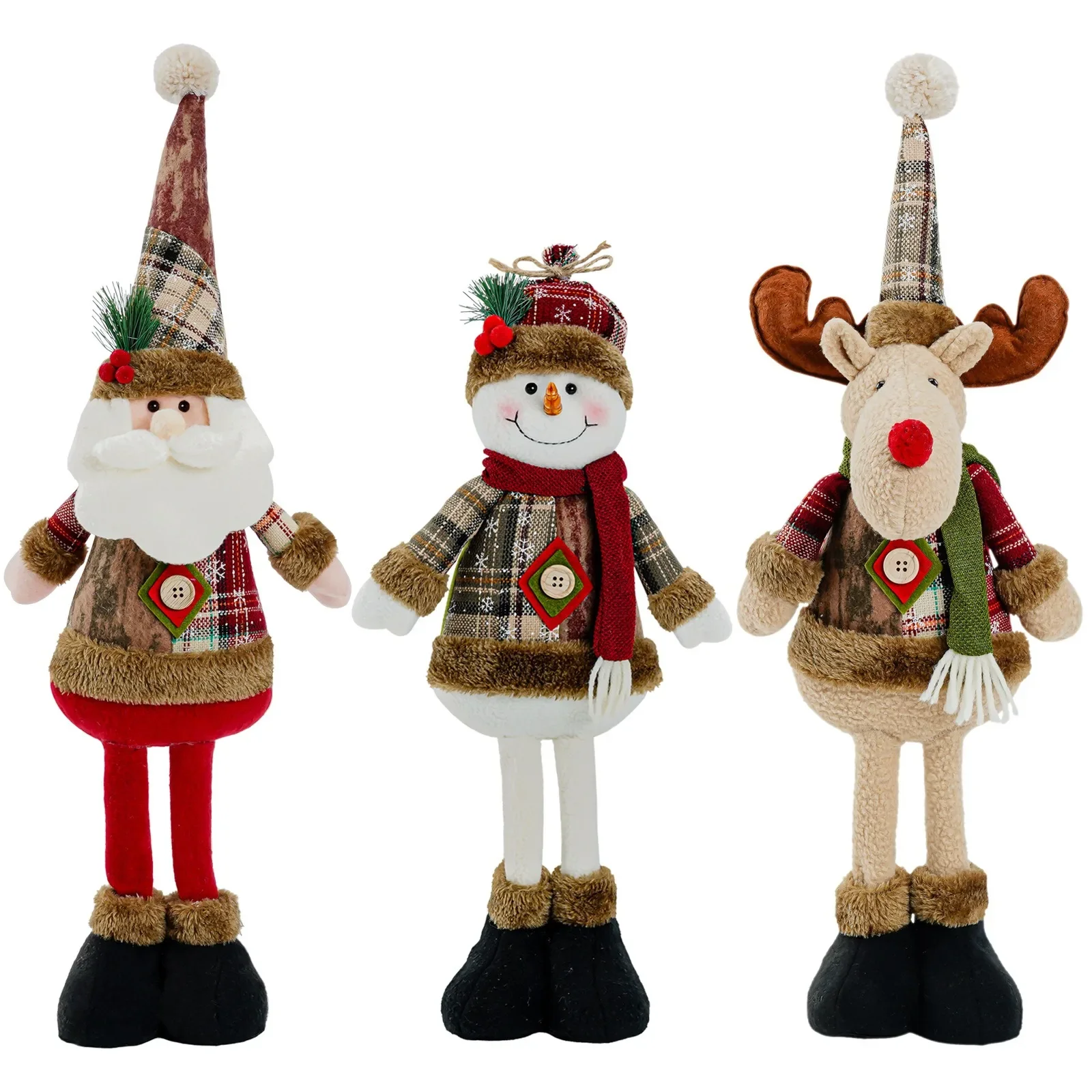 

Santa Claus Reindeer Snowman Doll Christmas Tree Xmas Bookshelf Decoration Joy Noel 2025 Merry Christmas Party Decor For Home