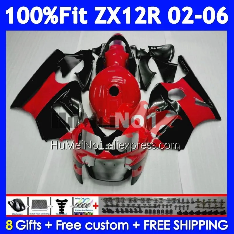 OEM Kit For KAWASAKI NINJA ZX-12R ZX 12R 1200 226No.54 ZX12R 02 Stock Red 03 04 05 06 ZX1200 2002 2003 2004 2005 2006 Fairing