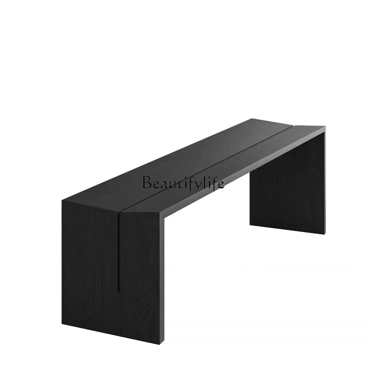 Yj5 بسيط الحديثة Wabi-Sabi نمط الأبيض الرماد الخشب طويل البراز الطعام كرسي منطقة الراحة الأحذية تغيير غرفة المعيشة طاولة طعام المنزل S