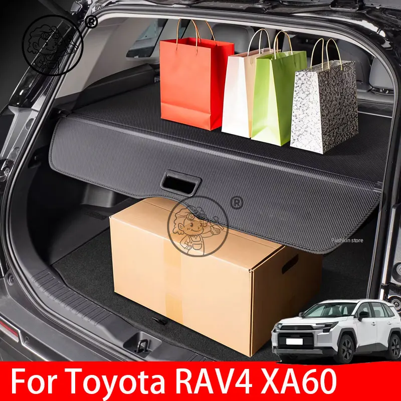 

For Toyota RAV4 XA60 2026 Car Cargo Cover Trunk Retractable Parcel Rack Waterproof Shield Privacy Cargo Cover Auto Accessorie