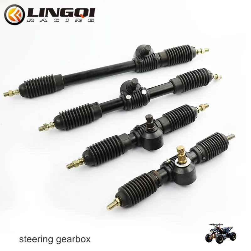 LINGQI Go Kart Metal ATV Steering Rack Box Gear 315-485mm Buggy Power Gear Shaft Refitting For Karting UTV Quad Bike Parts