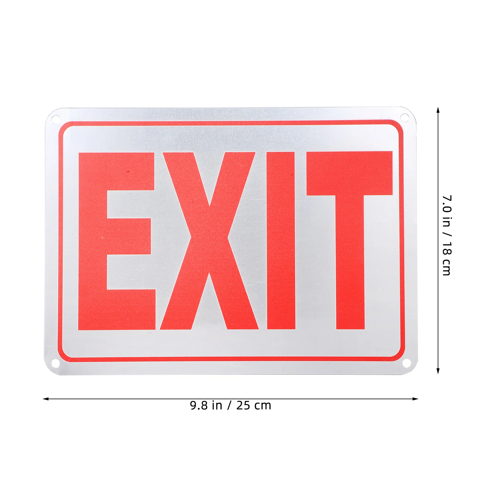 Rustproof Aluminum Alloy Exit Sign Reflective Emergency Wall Direction Indicator Sign for Public Places Mall Business Use