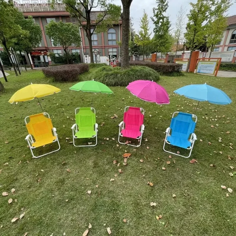

Hot Sale Children Beach Chair with Umbrella Metal Stainless Steel Fabric Modern Table Set and Beach ChairsChairs for Children c